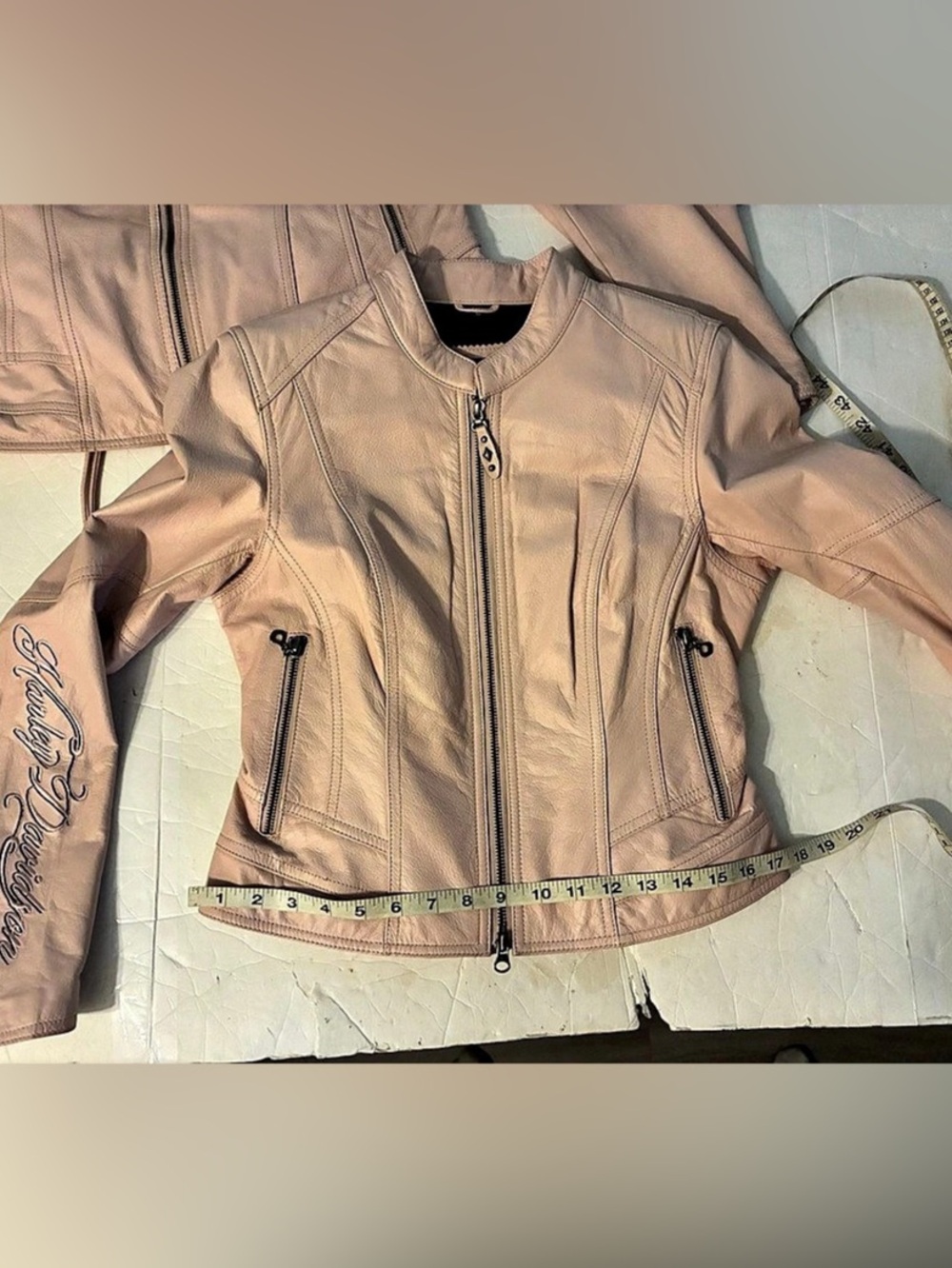 Harley-Davidson Women'Small Charisma Pink Leather Jacket Small - Picture 13 of 14